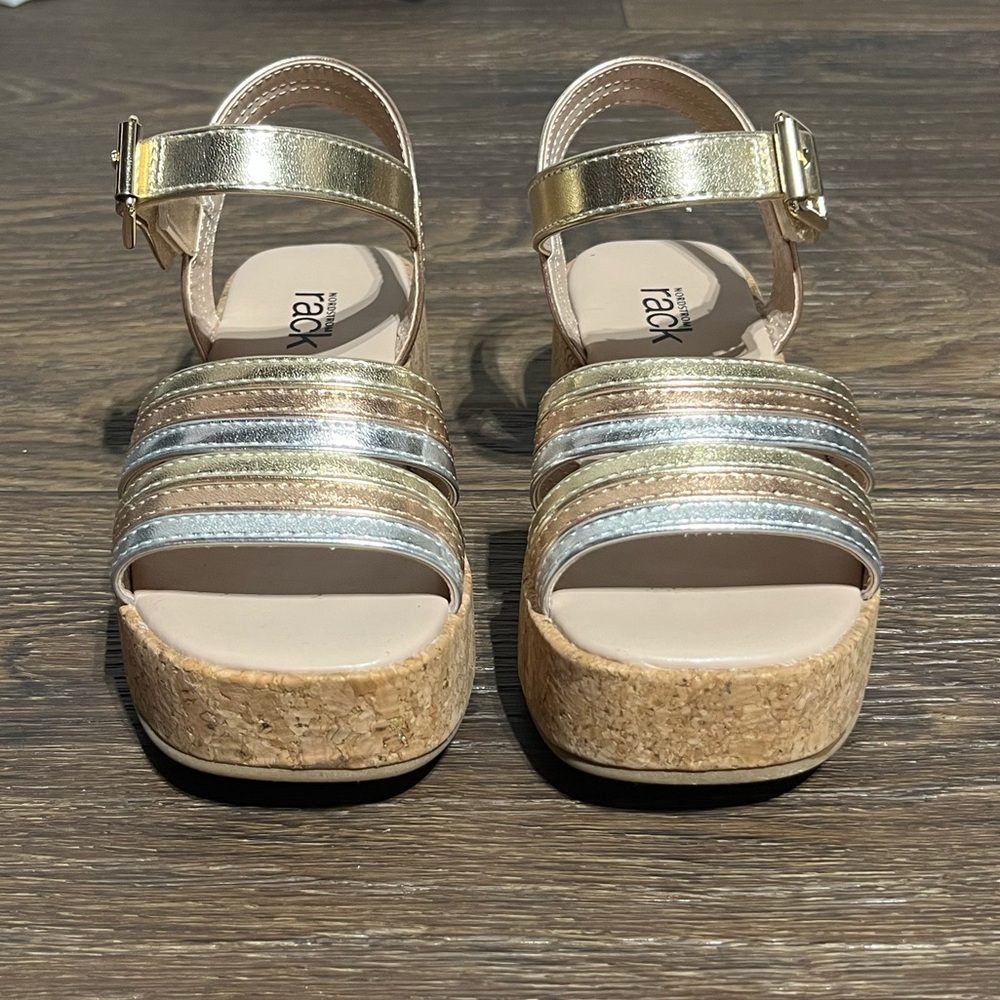 Preloved-NORDSTROM RACK Toddler Girl Platform Sandals, Cork Sandals.